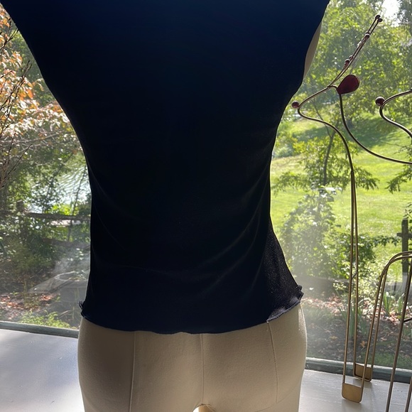 Stretchy black sparkly ladies top M - Picture 4 of 7